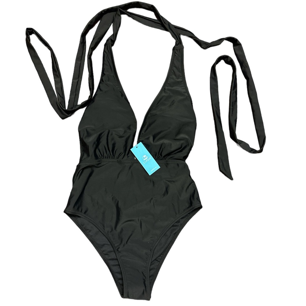 Cupshe wrap around deep V neck swimsuit - Picture 2 of 4